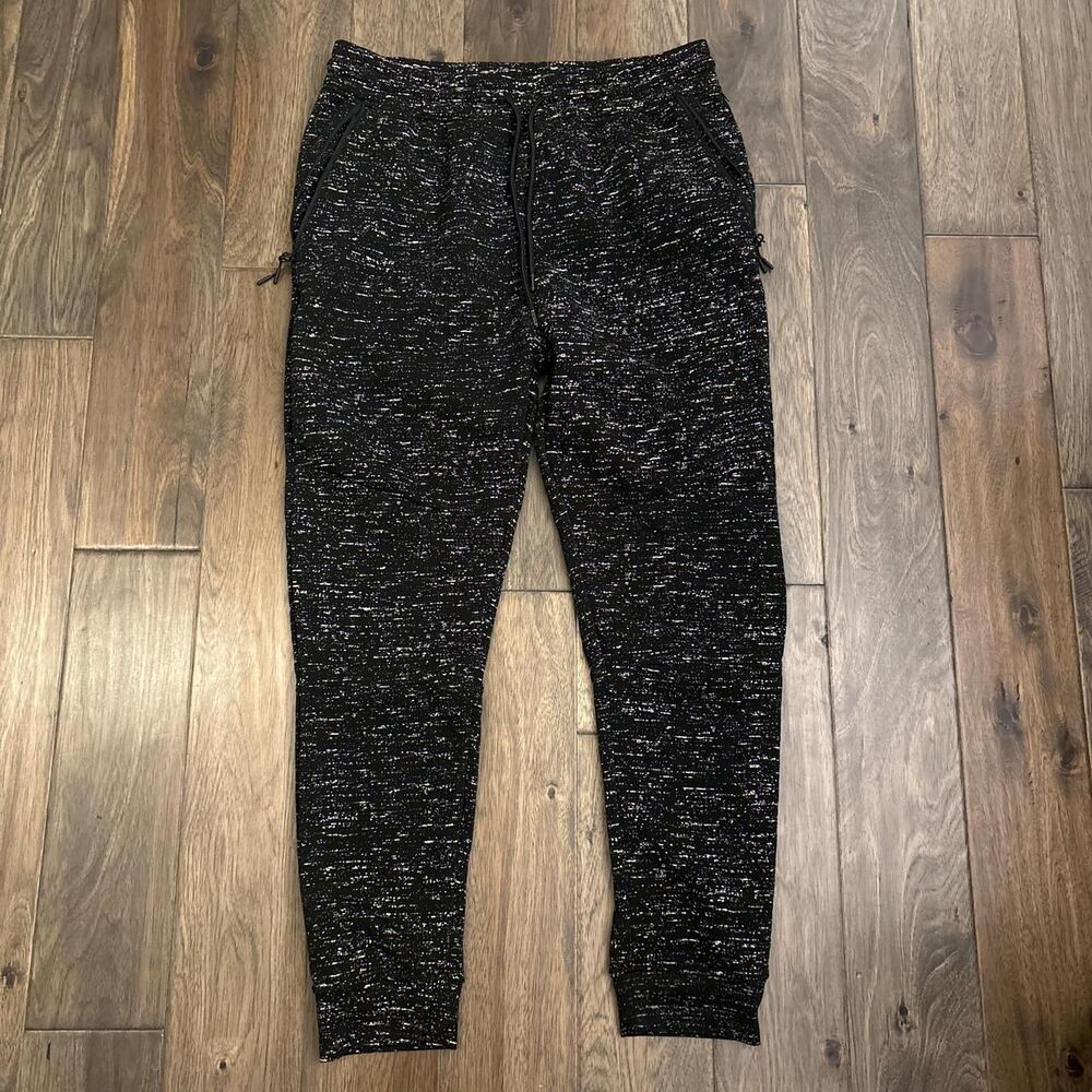 Men's Black and White Joggers-tracksuits